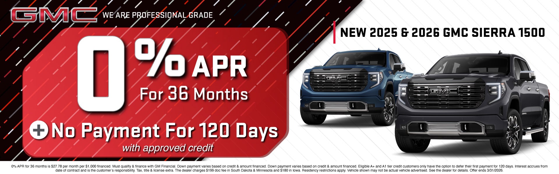 NEW GMC OFFER