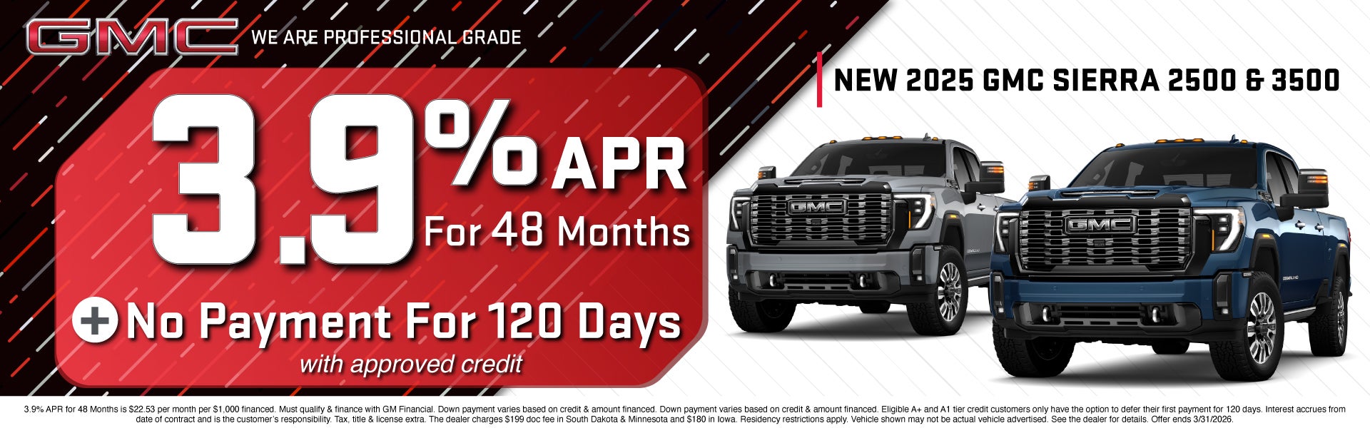 NEW GMC OFFER